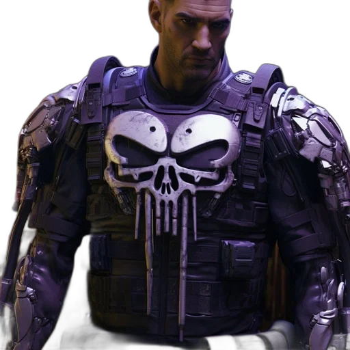 jacket, mask, face, weapon transparent PNG cut-out