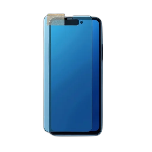 3d render, blue, smartphone, screen transparent PNG cut-out