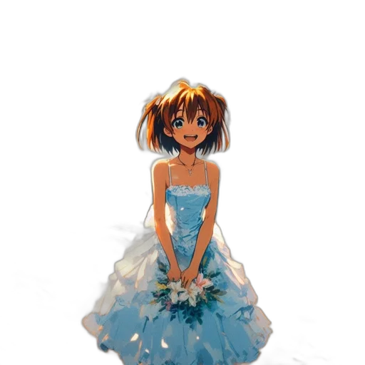 dress, flower, crown, robot transparent PNG cut-out