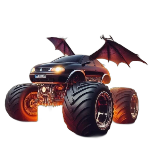 car, dragon, weapon, robot transparent PNG cut-out