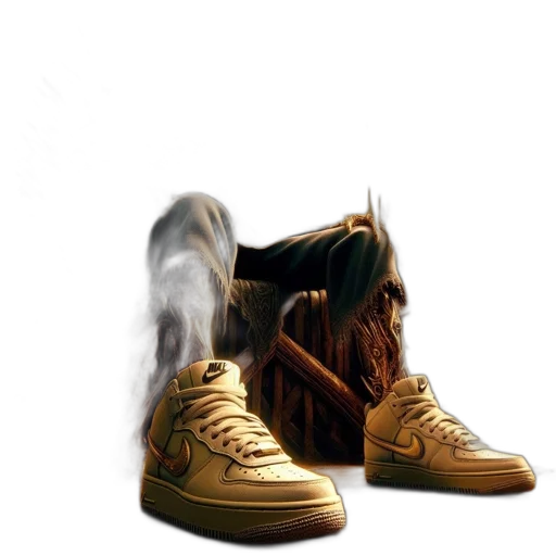 shoes, jacket, weapon, creature transparent PNG cut-out
