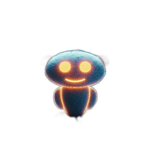 robot, creature, staff, face transparent PNG cut-out
