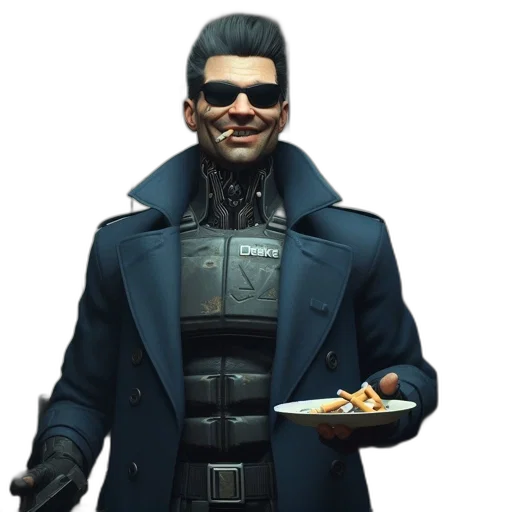 jacket, food, 3d render, concept art transparent PNG cut-out
