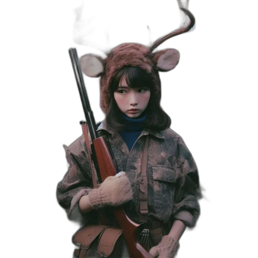 weapon, animal, staff, jacket transparent PNG cut-out