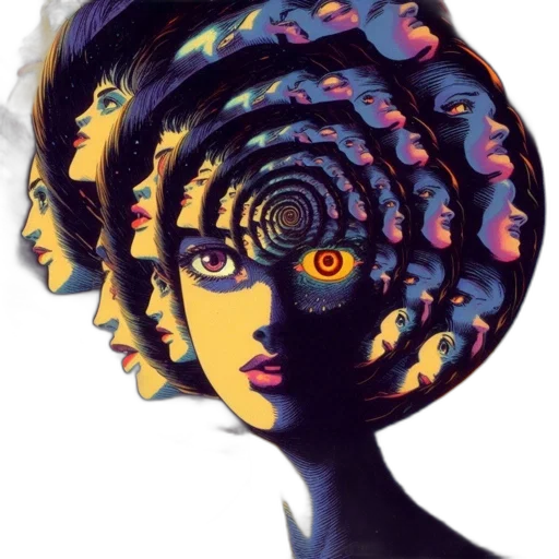 face, mask, hair, creature transparent PNG cut-out