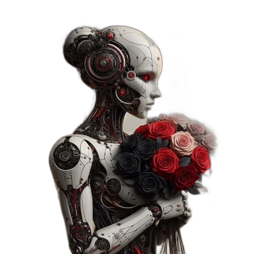 robot, dress, jewelry, concept art transparent PNG cut-out