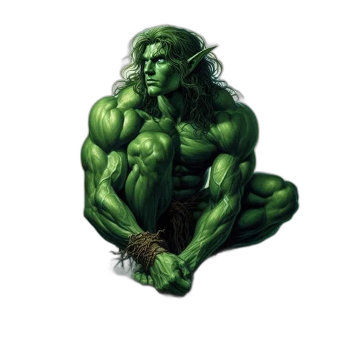 creature, staff, animal, comic book art transparent PNG cut-out