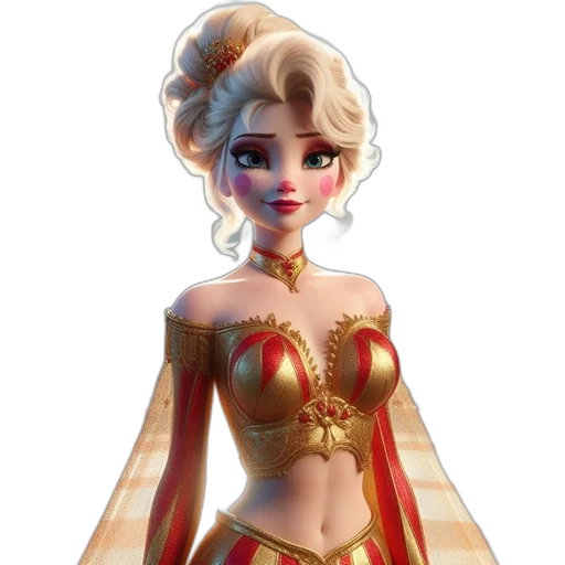 dress, crown, jewelry, fantasy art transparent PNG cut-out