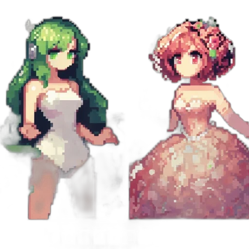 dress, pixel art, concept art, fantasy art transparent PNG cut-out