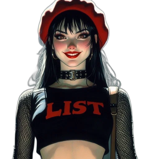 hat, jacket, comic book art, concept art transparent PNG cut-out