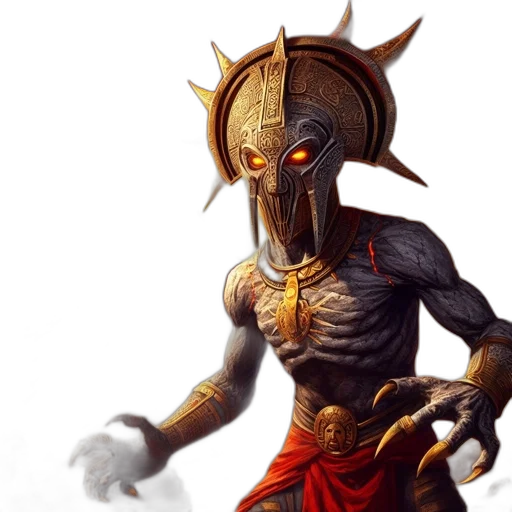 mask, fantasy art, concept art, 3d render transparent PNG cut-out