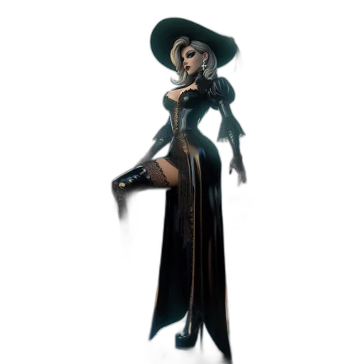 staff, dress, hat, concept art transparent PNG cut-out