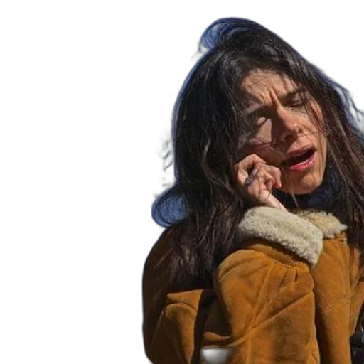 jacket, face, woman, brown transparent PNG cut-out