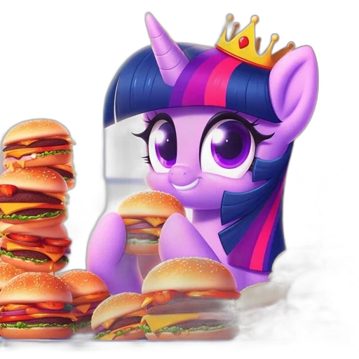 food, animal, crown, 3d render transparent PNG cut-out
