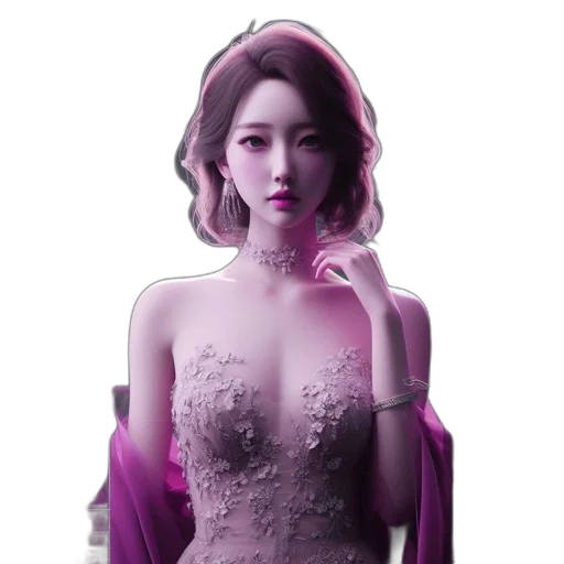 dress, jewelry, face, robot transparent PNG cut-out