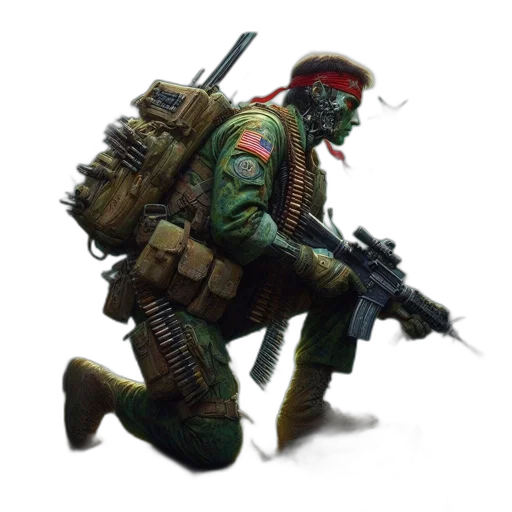 weapon, staff, jacket, creature transparent PNG cut-out
