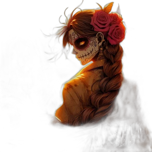 mask, flower, dress, creature transparent PNG cut-out