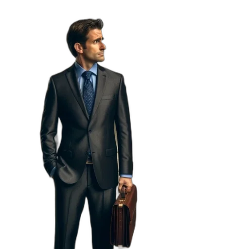 jacket, staff, face, concept art transparent PNG cut-out