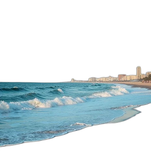 photorealistic, 3d render, concept art, beach transparent PNG cut-out