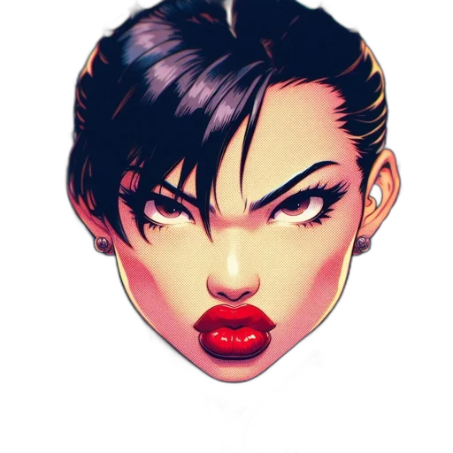 face, comic book art, cartoon, concept art transparent PNG cut-out