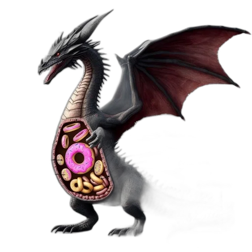 dragon, staff, jewelry, creature transparent PNG cut-out