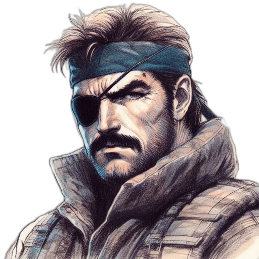 face, jacket, weapon, concept art transparent PNG cut-out
