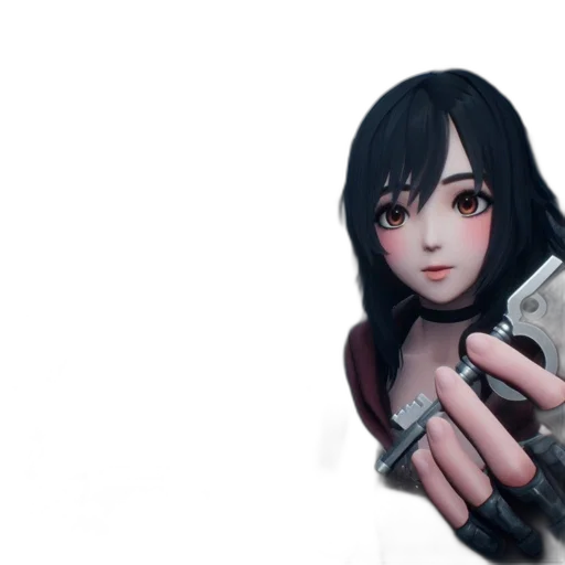 weapon, face, staff, robot transparent PNG cut-out