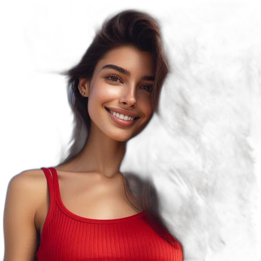 face, dress, jewelry, hair transparent PNG cut-out