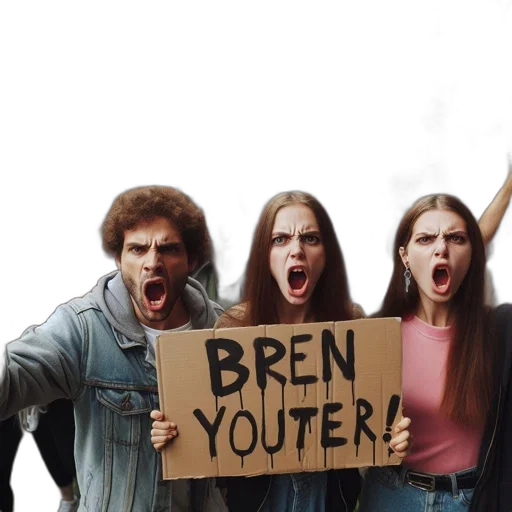 during, protest, individuals, hold transparent PNG cut-out