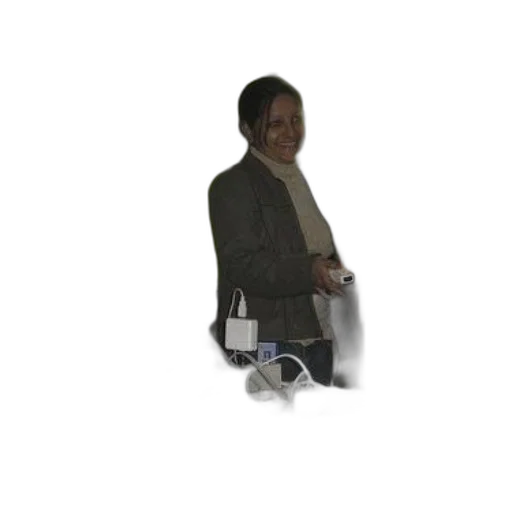 jacket, staff, robot, creature transparent PNG cut-out