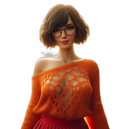 dress, face, 3d render, photorealistic transparent PNG cut-out