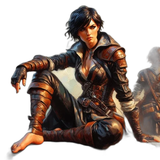 concept art, fantasy art, comic book art, 3d render transparent PNG cut-out