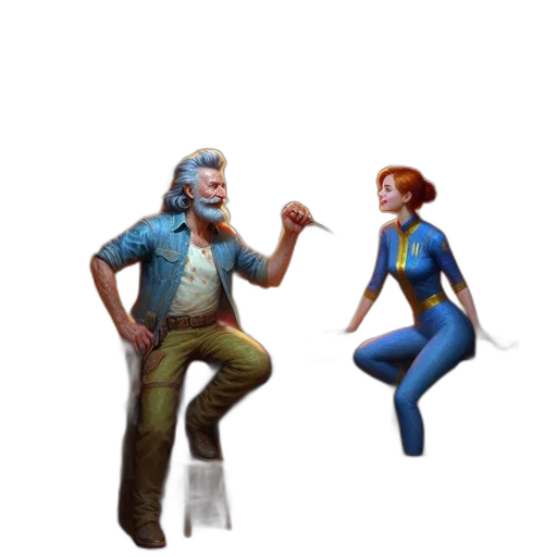 concept art, pixel art, 3d render, comic book art transparent PNG cut-out