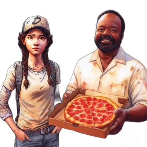 food, concept art, comic book art, pixel art transparent PNG cut-out