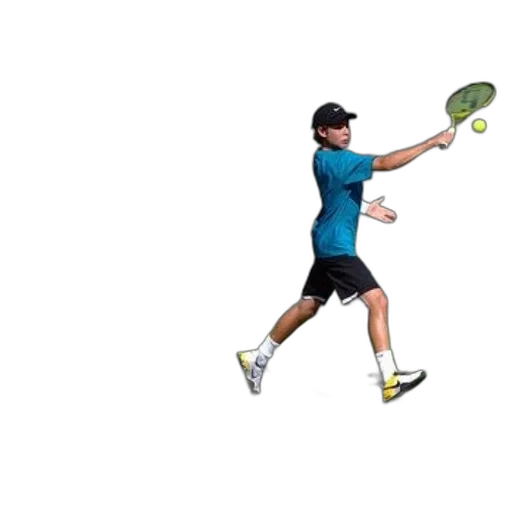young, tennis, player, blue transparent PNG cut-out