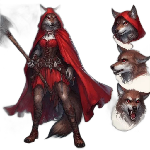 concept art, fantasy art, comic book art, red transparent PNG cut-out