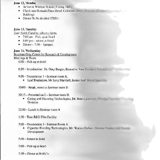 detailed, itinerary, june, 12-14 transparent PNG cut-out