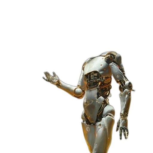 robot, weapon, staff, creature transparent PNG cut-out