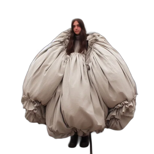 dress, jacket, umbrella, creature transparent PNG cut-out