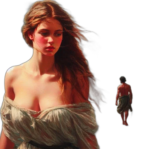 dress, oil painting, photorealistic, concept art transparent PNG cut-out