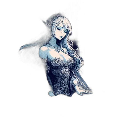 dress, staff, dragon, sword transparent PNG cut-out