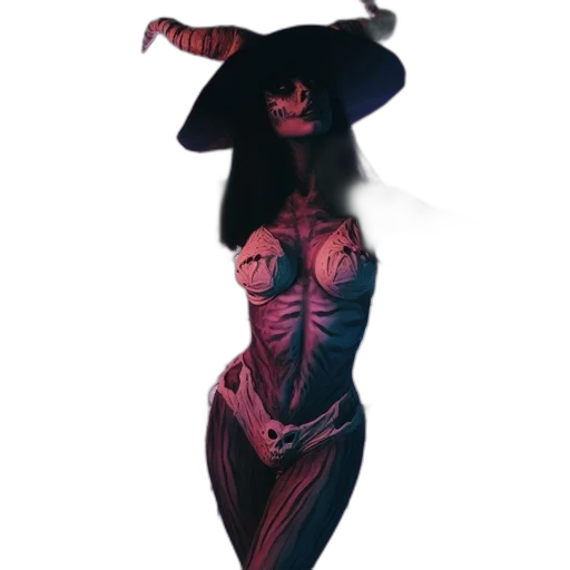 dress, creature, mask, hat transparent PNG cut-out