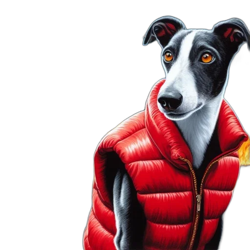 jacket, animal, photorealistic, oil painting transparent PNG cut-out