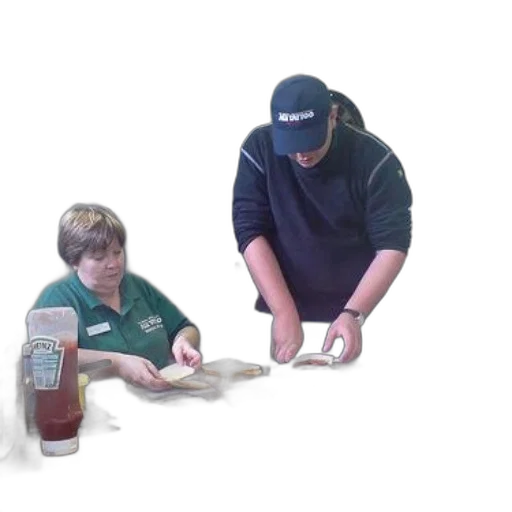 two, people, making, sandwiches transparent PNG cut-out
