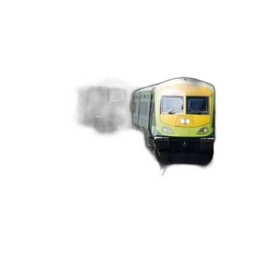 photorealistic, modern, train, yellow transparent PNG cut-out