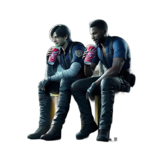 shoes, jacket, concept art, comic book art transparent PNG cut-out