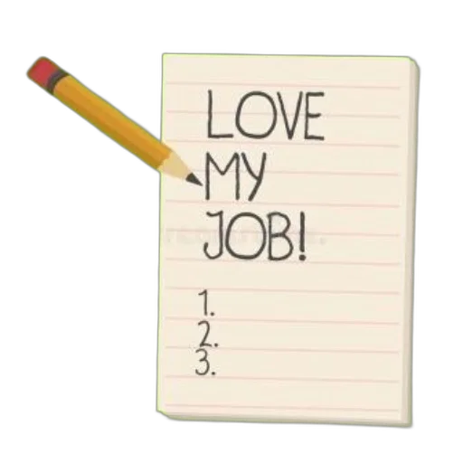 staff, notepad, love, job transparent PNG cut-out