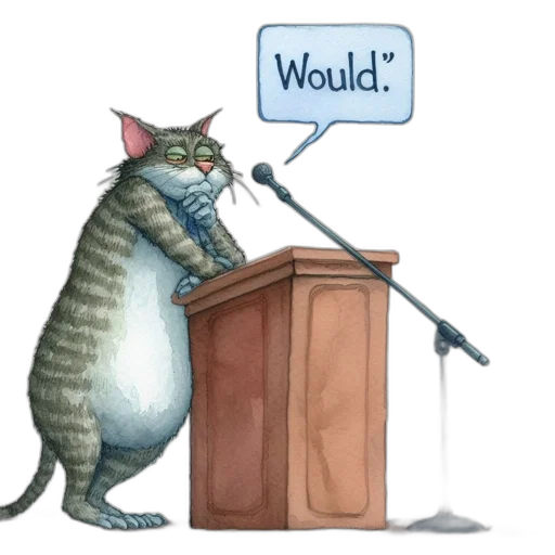 concept art, anthropomorphic, cat, stands transparent PNG cut-out