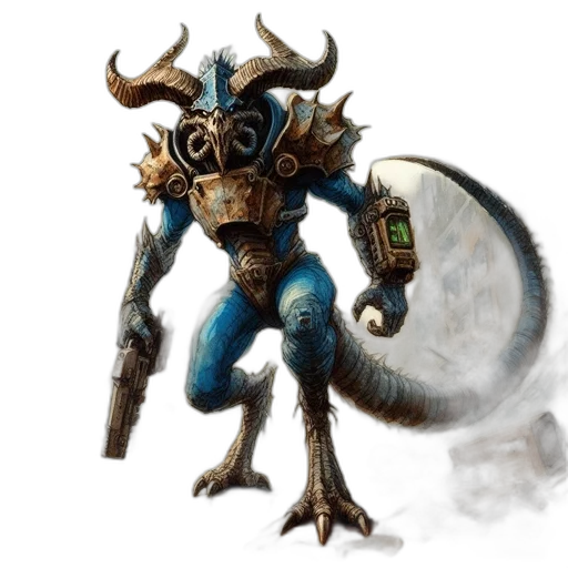 dragon, creature, staff, robot transparent PNG cut-out