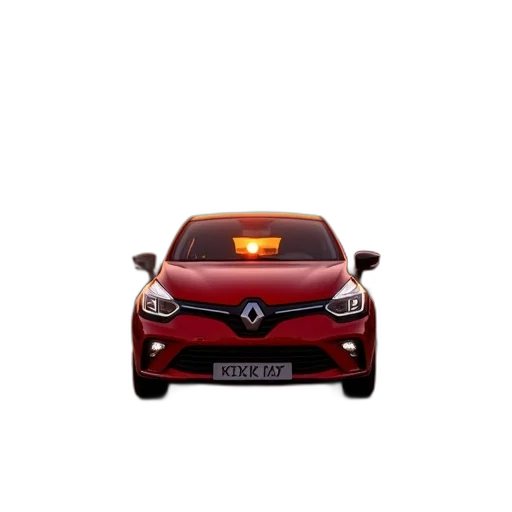 car, 3d render, red, renault transparent PNG cut-out